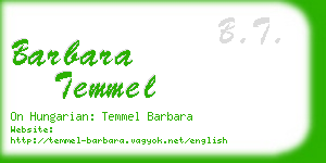 barbara temmel business card